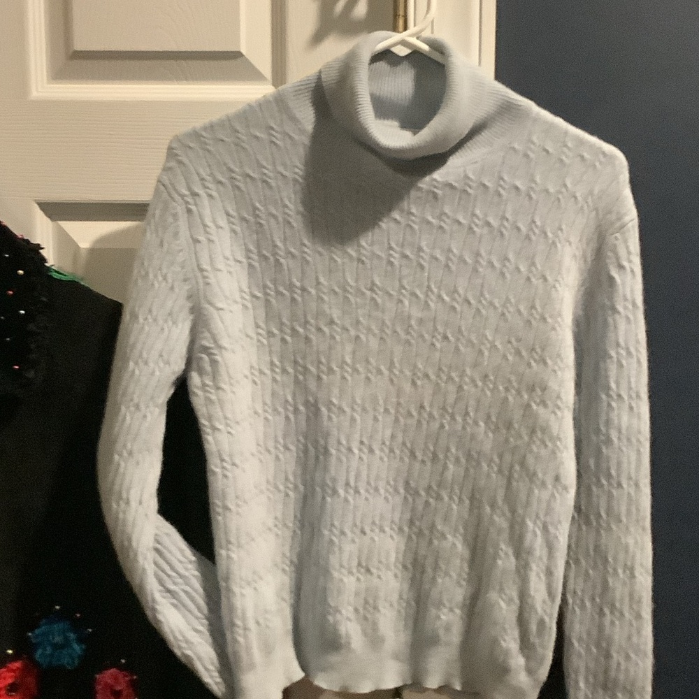 Saks Fifth Avenue Light Blue Cashmere Sweater